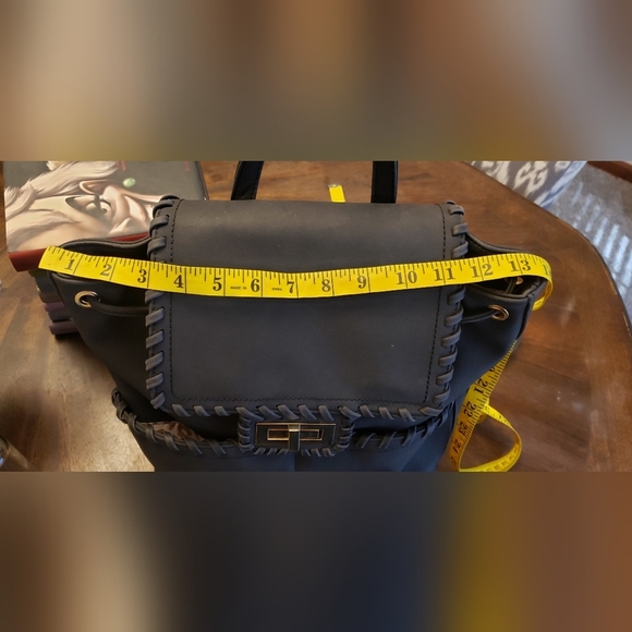 Matte Black JustFab Backpack - Picture 11 of 12